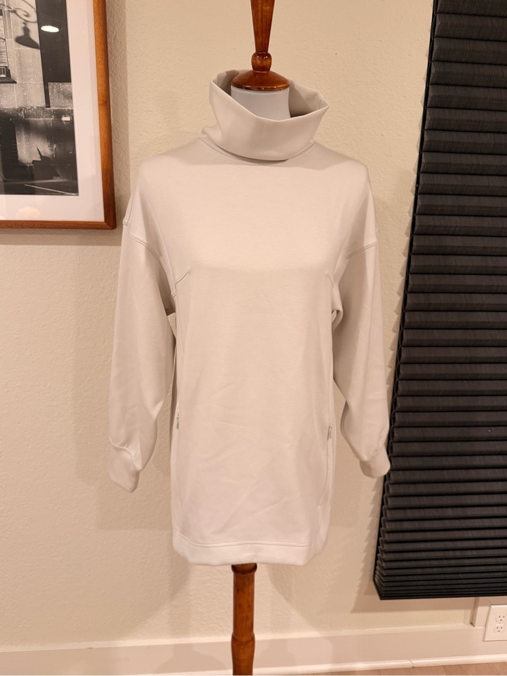 lululemon athletica Taupe Funnel Neck Longline Sweater
